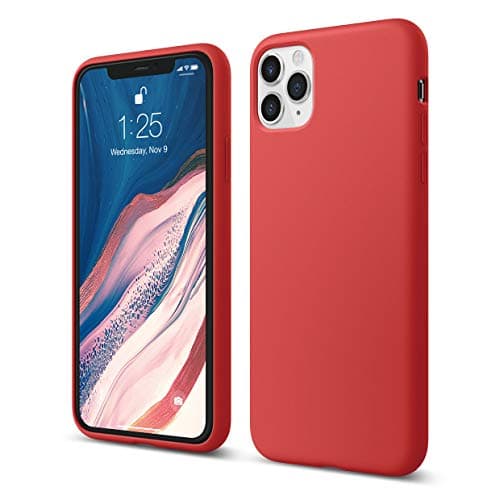 Image of elago Liquid Silicone Case Designed for iPhone 11 Pro Max Case (6.5"), Premium Silicone, Full Body Protection : 3 Layer Shockproof Cover Case (Red)