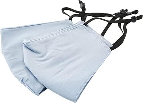 Image of Draper 94702 Fabric Reusable Face Masks, Light Blue, Pack of 2