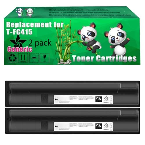 Image of Replacement T-FC415 Toner Cartridges Compatible for Toshiba E-Studio 2515 AC 3015 AC 3515 AC 4515 AC 5015 AC Printers, Up to 38400 Pages, Vivid Colors, Contains Chip (2 Pack Black)