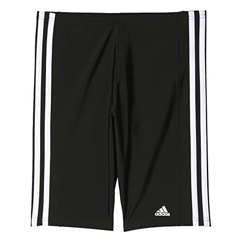 Image of adidas Boys 3 Stripes Swim Jammers - Black/White, 140