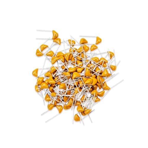 Image of Innfeeltech 100pcs 50V 100nF Monolithic Ceramic Capacitor Yellow Electronic Accessories for Computer and Telephone