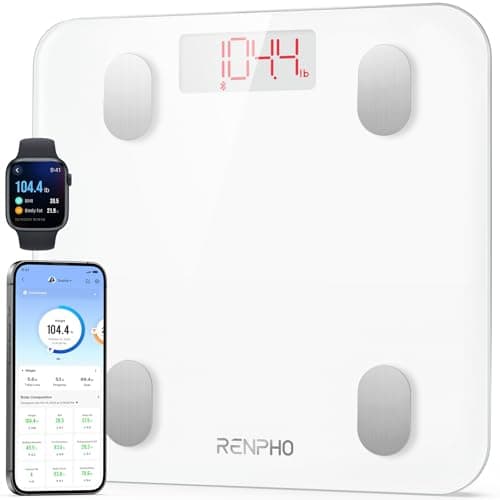 Image of RENPHO Weighing Scales for Body Weight, Smart Bathroom Scales with High Precision Sensors, Weight Scale with App 13 Body Composition Analyzer Track Monitor for BMI, Muscle Mass, Elis 1