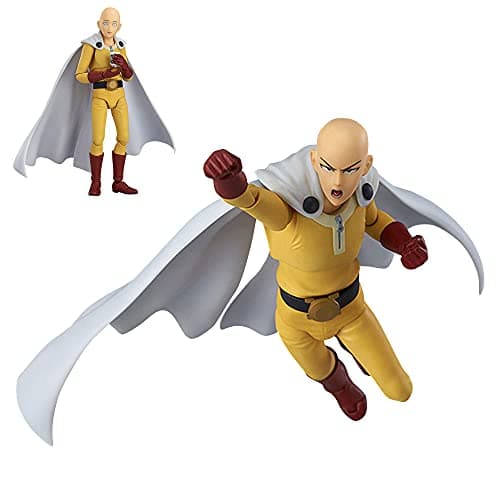 Image of Xinchangda Anime One Punch Man Saitama Action Figure Cartoon Character Change Face Figure PVC Model Statue Desktop Decorations Colllectible Gift