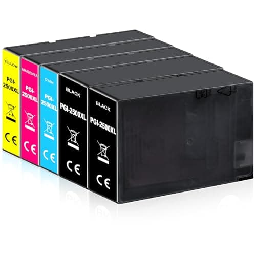 Image of LeciRoba 2500XL Compatible for Canon 2500XL PGI-2500XL Ink Cartridges use with Canon Maxify iB4000 iB4050 iB4150 MB5000 MB5050 MB5100 MB5150 MB5155 MB5300 MB5350 MB5400 MB5450 MB5455 Printer (5-Pack)