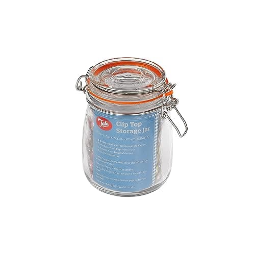 Image of Tala 750ml Classic Lever Arm Storage Jar Airtight & Versatile Perfect for Storing Foods, Preserving Fresh Goods and reducing waste, Solid Glass Body - 750ml Capacity