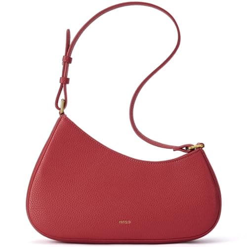 Image of TORISKY Women's Small Elegant Half-Moon Bag Outing Wallet Handbag Adjustable Shoulder Bag(FS101-Red