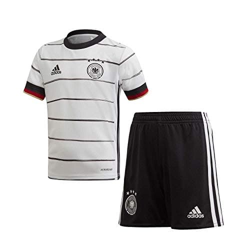 Image of Adidas Unisex Child DFB H MINI Football Set - Top:White/Black, Size 1824M
