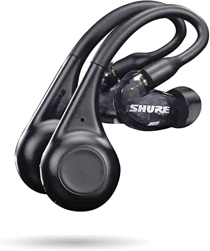 Image of Shure AONIC 215 TW2 True Wireless Sound Isolating Earbuds with Bluetooth 5 Technology, Premium Audio with Deep Bass, Secure Fit Over-the-Ear, 32 Hour Battery Life, Fingertip Controls - (Gen 2) - Black