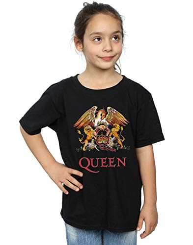 Image of Absolute Cult Queen Girls Crest Logo T-Shirt Black 7-8 Years