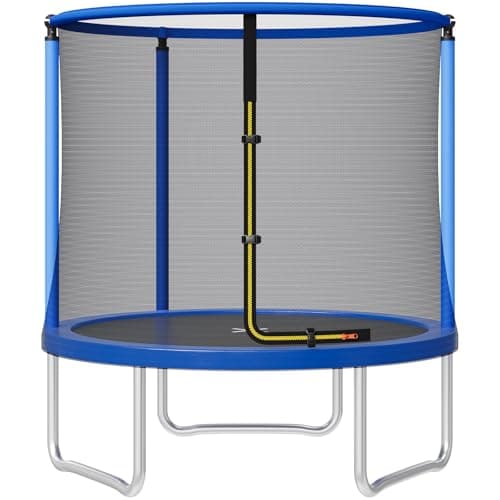 Image of JUMMICO 183/220/290/360 CM Trampoline Outdoor with Safety Enclosure Net Outdoor Round Garden Trampoline for Kids & Adults Spring Tool Home Fitness Family Play Equipment