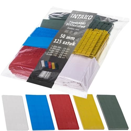 Image of INTAKO Plastic Glazing Blocks - 30 x 100 mm - Six Heights from 2 to 6 mm - Spacers - Spacers - Underlay Plates - Window Blocks (50 mm - 1-5 mm - 125 Pieces)