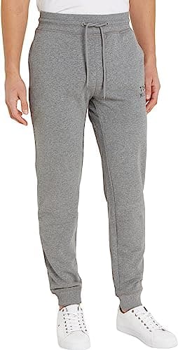 Image of Tommy Hilfiger Men’s Long Jogging Bottoms, Grey (Medium Grey Heather), XL