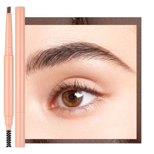 Image of Oulac Dark Brown Eyebrow Pencil, Waterproof Retractable Eyebrow Stick with Brush, Long Lasting Smudge Resistant, Vegan & Cruelty-Free, 03 Dark Brown