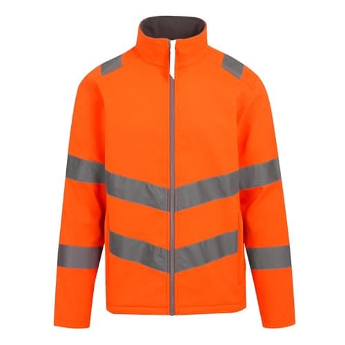 Image of Regatta Mens Pro Contract Ablaze 2 Layer Hi-Vis Soft Shell Jacket (3XL) (Orange)