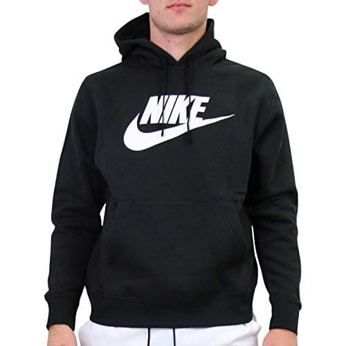 Image of NIKE Men's Sportswear Club Fleece Pullover, Black/Black/White, L UK