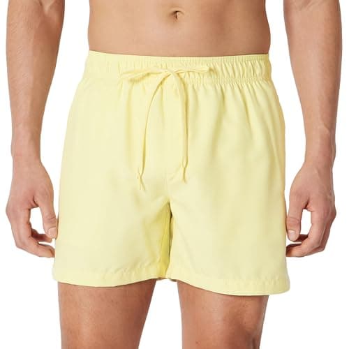 Image of Amazon Essentials Amazon Essentials Men's 5" Quick-Dry Swim Trunk, Light Yellow, M