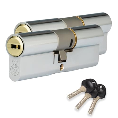 Image of XFORT Colossus Dual Finish 3 Star Kitemarked Keyed Alike Euro Cylinder Lock 45EX/55 (100mm), British Standard TS007 Anti-Snap Barrel Lock, Upvc Door Lock.