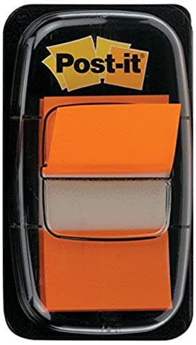 Image of Post-it Index Flags - Orange - 12 dispensers Each with 50 Flags - 25mm