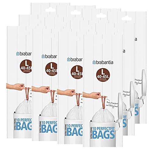 Image of Brabantia 12 Rolls of 10 Type L 45 Litre Bin Liners (120 bags)