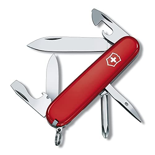 Image of Victorinox Tinker Swiss Army Pocket Knife, Medium, Multi Tool, 12 Functions, Blade, Screwdriver, Red
