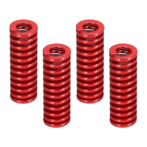 Image of sourcing map 4 Pcs 3D Printer Die Spring, 12mm OD 35mm Length Light Load Compression Mould Die Spring for Mechanical Equipment 3D Printer Electric Part Accessories, Red