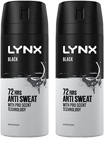 Image of Lynx Black 72h protection deodorant spray Anti-perspirant Deodorant Spray 150ml (Pack of 2)