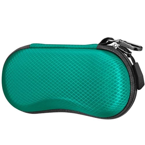 Image of FINTIE Sunglasses Case for Men and Women - Hard Shell Shockproof Sport Glasses Case - Zipper Portable Spectacle Cases with Clip