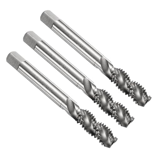 Image of sourcing map 3pcs Spiral Flute Thread Taps 3/8-16 UNC 2B Machine Threading Tap Bit, Uncoated Screw Tapping Repair Tool, M2 High-Speed Steel (HSS)