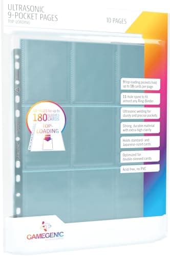 Image of Gamegenic | Gamegenic Ultrasonic 9-Pocket Pages Toploading 10 pcs pack | Trading Card Accessory