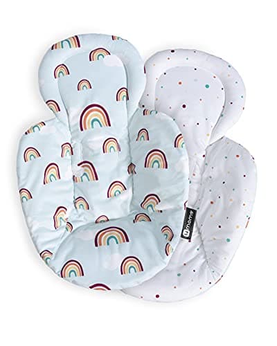 Image of 4moms Newborn Insert for Baby Swing, Baby rockaRoo, Printed on Both Sides, Soft, Little Rainbow
