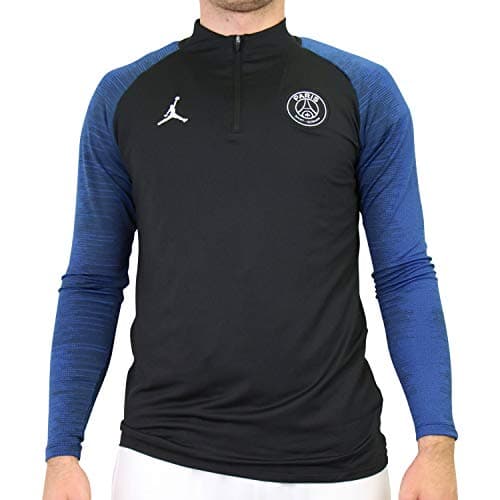 Image of Nike PSG M NK DRY STRK DRIL TOP 4TH Long Sleeved T-shirt - black/hyper cobalt/(white) (no sponsor-plyr), 2XL