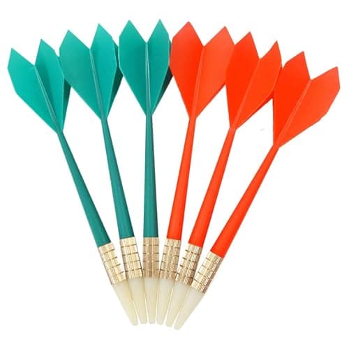 Image of FUZVOL Set of 6 Soft Tip Darts,Plastic Soft Tip Darts for Soft Dartboards,Great Indoor Office Home Games for Kids and Adults (Red+Green)