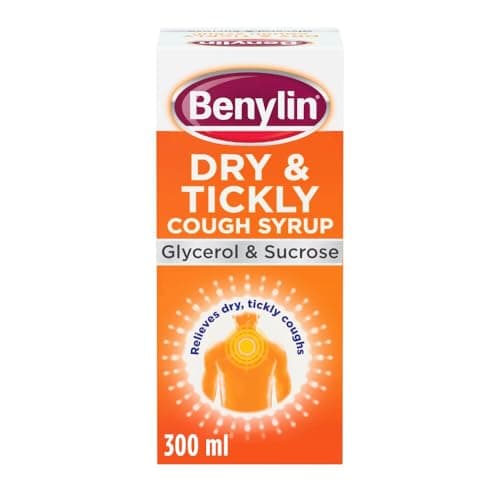 Image of Benylin Dry & Tickly Cough Syrup - Targeted Relief for Your Cough - Cough Medicine for Adults & Children - 300 ml