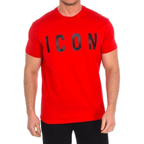 Image of DSQUARED2 Men's Short Sleeve T-Shirt S74GD0601-S22427 Red