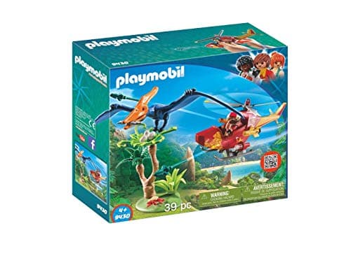 Image of PlayMOBIL Dinos 9430 Adventure Copter with Pterodactyl, For Children Ages 4+