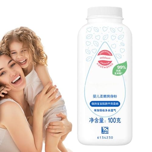 Image of Organic Baby Body Powder - 100g Natural Cornstarch-Based Toddler Powders | Plant-Derived Moisture Absorbing Formula, Cooling & Soothing Dusting Powder's for Skin Care, Nappy Rash Prevention and Da