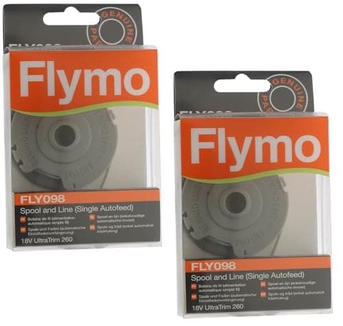 Image of Masterpart Trimmer Spool & Line Single Autofeed Pack Of 2 To Fit Flymo 18V UltraTrim 260 Trimmers FLY098 535670090
