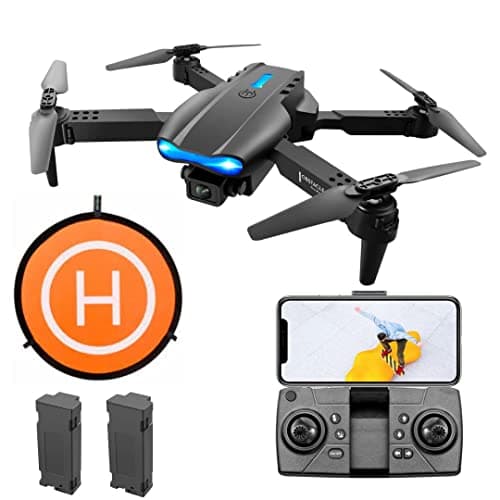 Image of GR8proof E99 K3 Drone Camera with Landing Mat & 2 Batteries,Drone with Camera for Adults 4K, RC Drone with Long Battery Life,Beginner Drones with Camera for Kids, Foldable Mini Drone HD Video,Black