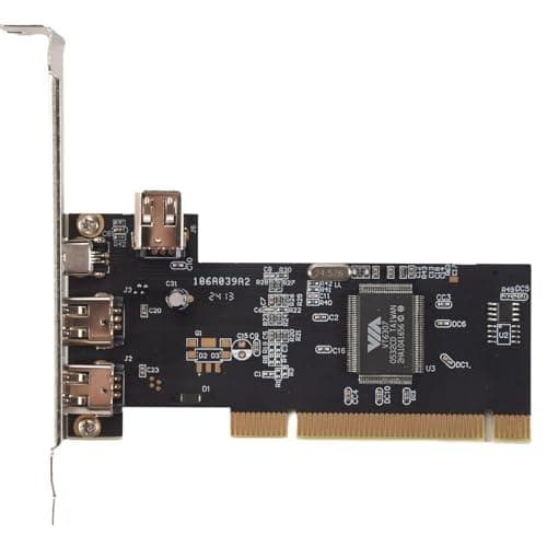 Image of Buerjia 3 Port IEEE 1394 Firewire Card PCI Firewire Adapter IEEE 1394 PCI Controller Card for Desktop PC