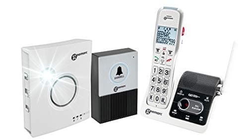Image of Geemarc Amplidect 595 U.L.E Doorbell - Amplified Cordless Telephone with Intercom System - Ringer and Doorbell Included - Medium to Severe Hearing Loss - Hearing Aid Compatible - UK version