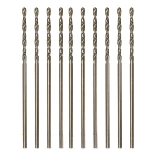 Image of sourcing map 10pcs Cobalt Jobber Drill Bits 1.1mm / 0.043" M35 High Speed Steel HSS Twist Drilling Bit Tool for Stainless Steel Copper Wood Plastic and other Hard Materials