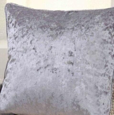Image of L S U Crcushed Velvet Plain Cushion Covers 43 x 43 cm (18x18 inch), 56 x 56 cm (24x24 inch), Sofa couch living room bedroom (43 x 43 cm, Silver)