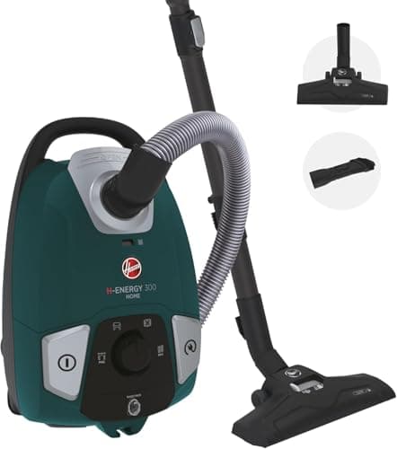 Image of Hoover H-ENERGY 300 Cylinder Vacuum Cleaner - High Performance Small Corded Vacuum, 3.5L Bagged Canister, Hepa Filter, Compact to Store, 850w [HE310HM]