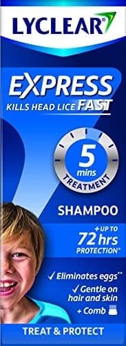 Image of Lyclear Express Treat & Protect Shampoo - Kills Head Lice & Eggs – Effective in Just 5 minutes on Head Lice - Helps Protect for up-to 72 Hours* & Washes Hair – 200ml Shampoo Format