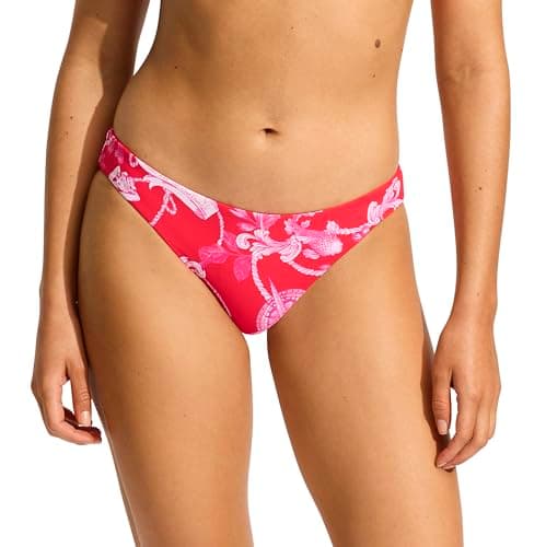 Image of Seafolly Women's Reversible Hipster Bikini Bottom Swimsuit, Ahoy Chilli Red, 4
