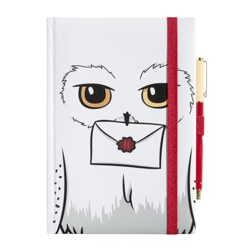 Image of Grupo Erik A5 Notebook & Pen Set - Harry Potter Gifts | Bullet Journal Dotted Note Book, Dotted Notebook A5 Sketchbook | Hedwig Harry Potter Stationery Gifts Under 15 Pounds