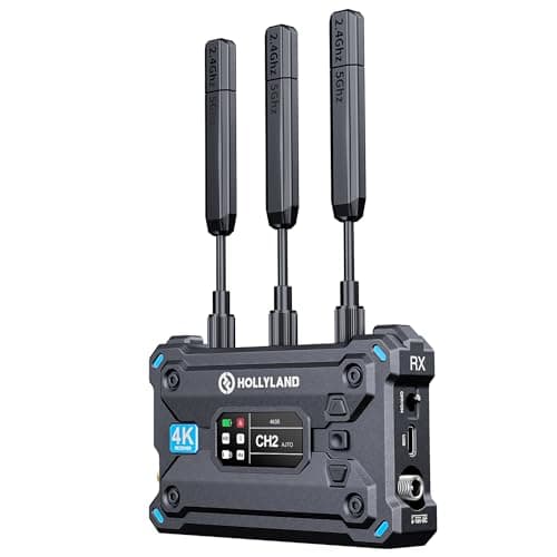 Image of Hollyland Pyro S Wireless HDMI SDI Transmitter and Receiver, 4K30/1080p60 400m Range, 50ms Latency, Support Up to 4 Wireless Video Receivers, Auto Dual-Band Hopping, UVC & RTMP Live Stream (1RX)