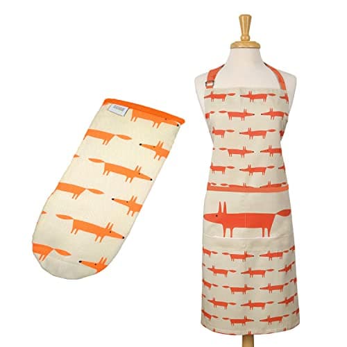 Image of Auntie Morags Scion Mr Fox Stone - Kitchen Apron & Gauntlet Set