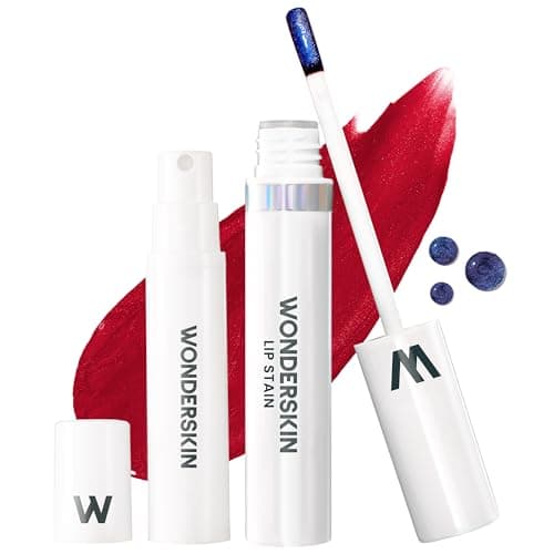 Image of Wonderskin Wonder Blading Lip Stain Peel Off and Reveal Kit - Long Lasting, Waterproof Red Lip Tint, Transfer Proof Natural Makeup Stain Kit (Divine)