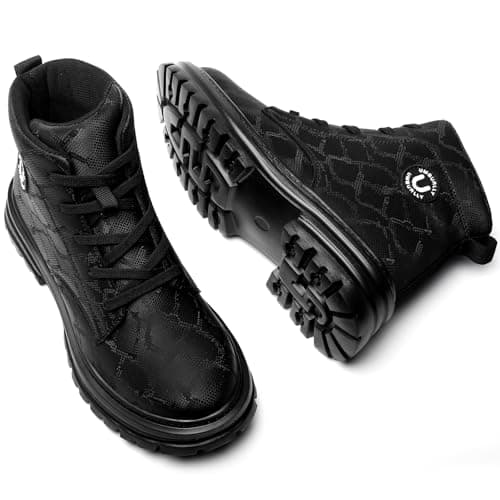 Image of Safety Trainers Womens Steel Toe Cap Boots Non Slip Water Resistant Safety Shoes Comfortable Ladies Work Boots Lightweight Breathable, Black, 4 UK